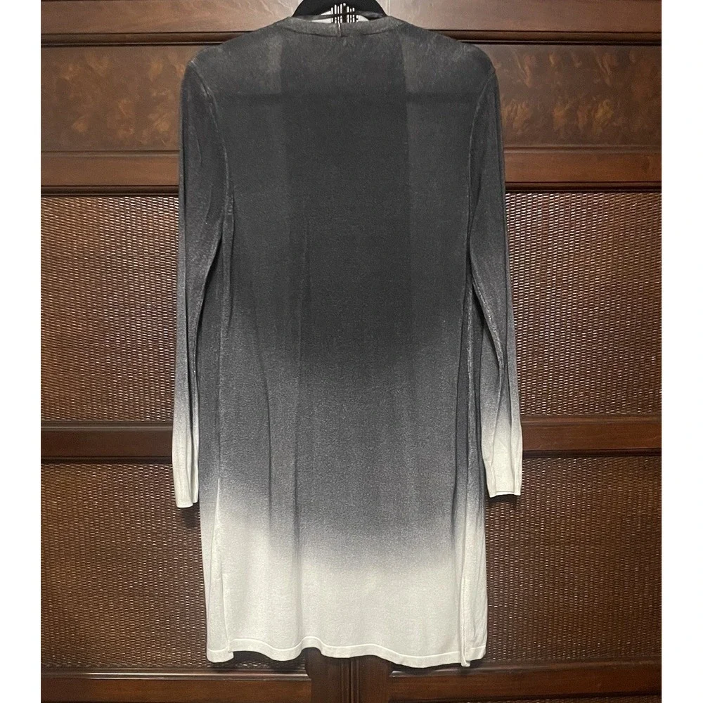 Kobi Halperin‎ Women's Gray Ombre Cardigan Lightweight Sweater  Duster Size M